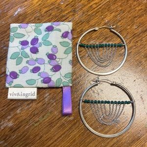 Viv and Ingrid silver hoops